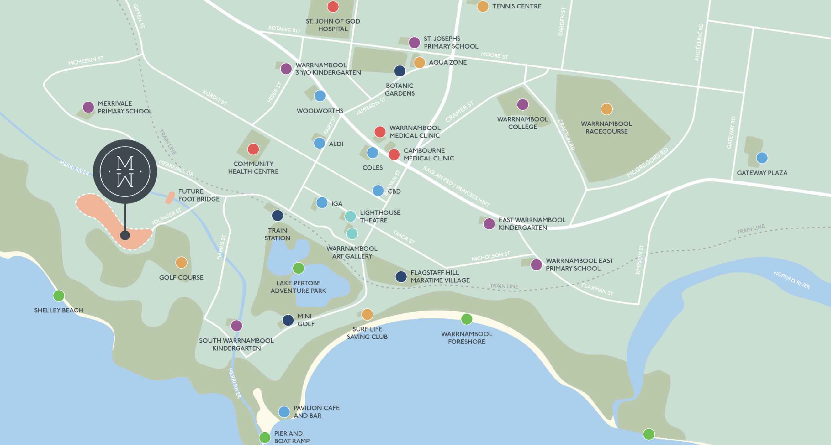 Mervue Estate - Warrnambool Location map
